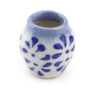3 x MyTinyWorld Dolls House Miniature 18mm Blue Spotted Vases