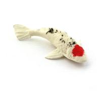 3 x MyTinyWorld Dolls House Miniature Large Koi Carp White Black With Red Spots