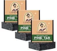 3 X Natural Soap For Men | 100g Men's Pine Tar | All Naturals Soap Body For Men Handmade Brightening Pine Tar Handmade With Dense Foam For Moisturizing