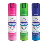 3 x Neutradol Room Spray Bundle Pack 300ml - Original, Super Fresh & Fresh Pink Scents - Air Freshener for Home & Office, Odour Eliminator