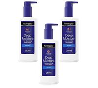 3 x Neutrogena Norwegian Formula Deep Moisture Fast Absorbing Body Lotion 250ml