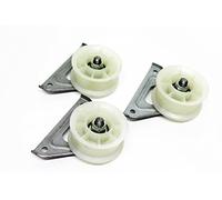 3 X NEW IMPROVED JOCKEY PULLEY AND FIXING BRACKETS TO FIT WHIRLPOOL,HOTPOINT,ARISTON,INDESIT TUMBLE DRYERS DRUM DRIVE BELT 8PHE1991 By SPAREGETTI®