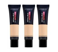 3 x New L'Oreal Infallible 24H Matte Cover Foundation 30ml - 130 True Beige