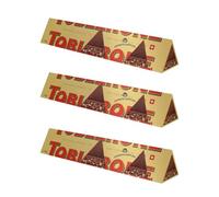 3 x NewTobleron Milk Chocolate WIth Honey & Almond Nougat 340g, Suitable for Vegetarians, Perfect for Sharing and Gifting For Everyone For Christmas & New Year