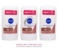 3 x NIVEA Clinical Derma Dry Control Anti-perspirant Deo Stick 96H Protection