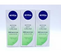 3 x NIVEA Mattifying Day Face Cream 50ml 24h Moisture for Oily &Combination Skin
