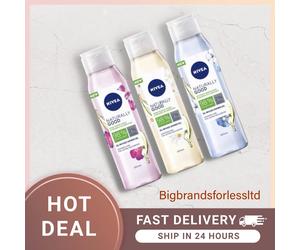 3 X Nivea Naturally Good HONEYSUCKLE ,Cotton Flower. ROSE WATER Shower Gel 300ml