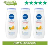 NIVEA Orange & Avocado Shower Cream (750ml), Moisturising Shower Gel with Avocado Oil, Luxurious Body Wash for Women with Vitamin C, E