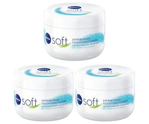 3 X Nivea Refreshing Soft Moisturising Cream 375ml