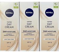 3 x NIVEA Tinted Moisturising Day Cream - SPF15 - 24H Moisture & Soft Tint 50ml