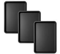 3 X Non Stick Baking Tray Bakeware Oven Sheet Roasting Tin Pan Loaf 32Cm