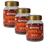 3 x Official Beanies Pumpkin Spice Coffee Flavour Instant Coffee 3 pack x 50g (150g) | Pumpkin Spice Latte, Winter & Autumn favourite hot drink, Halloween Special flavoured coffee