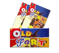 3 x Old Fart Chocolate Bar Wrapper - Get Well Soon Gifts, Teacher Gifts, Funny Gifts for Women, Men, Teachers Birthday Present Rude Joke Secret Santa (Chocolate not included)