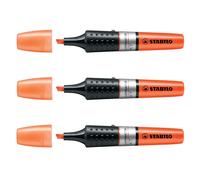 3 x Orange Stabilo Luminator Highlighter Marker Pen 2mm-Fine/5mm-Bold Line Width