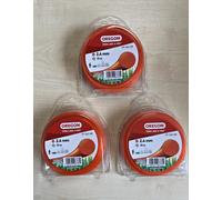 3 x OREGON ROUNDLINE nylon strimmer trimmer cutting line 2.4mm x 15 metre 69-362