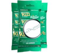 3 x Pack of 5 Booklets Green Medium Thin Cigarette Rolling Paper - Bundled by GetInStyle Shop