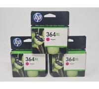 3 x Packs HP 364XL Original Ink Cartridge Magenta New Sealed Exp. 2018