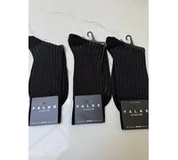 3 X Pairs FALKE Shadow Men Socks UK 5.5-6.5 / EU 39-40 Ribbed Grey/white RRP £60