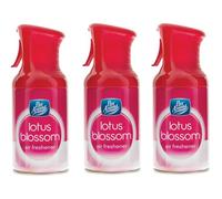 3 x Pan Aroma Lotus Blossom Air Freshener Trigger Spray 250ml - Long-Lasting Floral Freshness for Home & Office
