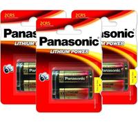 3 x Panasonic photo battery lithium 2CR5 1400 mAh 6 Volt B2CR5P2CR5A 1 blister