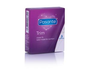 3 x Pasante Trim Condoms | Closer Fit Snug Fit Small Size Condoms |