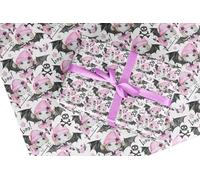 3 x Pastel Goth Ballet Bat Girl design wrapping paper. A3 eco friendly thick quality gift wrap paper for Halloween, Christmas, Birthday & Valentine gifts