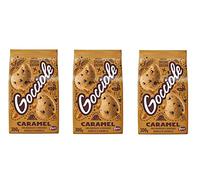 3 x Pavesi Gocciole Caramel biscuits with crispy chocolate and caramel grains, 300 g