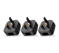 3 x Peak Power Plug Adapter - US/China/Japan Type A to UK Plug Converter with Safety Fuse - 240V 5A Travel Adapter - Compact & Durable - NOT a Voltage Converter