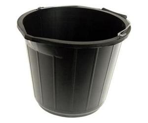 3 X Pegdev - Pdl - Black Builders Buckets, Made In The U.k. - Perfect For Construction, Animal Feed, And More (3 Gallon)