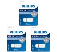 3 x PHILIPS ( 32 GB ) USB 2.0 SNOW Pen Flash Drive Memory Stick - High Speed