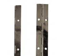 3 x Piano Hinges Nickel Plated Steel 300mm x 25mm (12 inch x 1 inch)