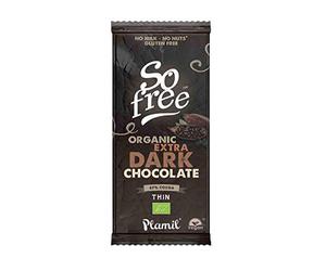 3 x Plamil Organic Extra Dark So Free 87% Cocoa Chocolate Bar 80g