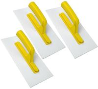 3 x Plastic ABS 11" Rendering Texturing Top Coat Trowel 270 x 130mm (0327G3)