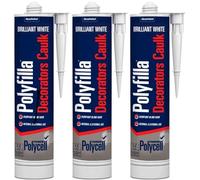 3 x Polyfilla Decorators Caulk - White 380ml Trade Cartridge