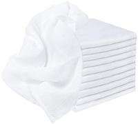 3 x PREMIUM QUALITY BABY MUSLIN SQUARES 100% COTTON, 72 X 72 CM, SUPERSOFT , MADE IN EU (WHITE)