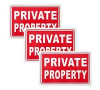 Private Property Sign Red High Contrast Keep Out Warning Safety Door Notice