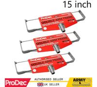 3 x ProDec Cast Metal Double Arm Frame Paint Roller Trade Spec 12" 15" Inch