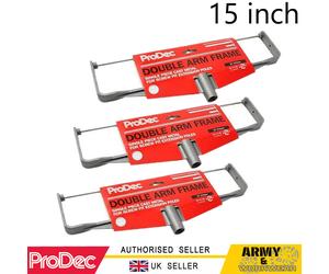 3 x ProDec Cast Metal Double Arm Frame Paint Roller Trade Spec 12" 15" Inch