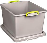 3 x Really Useful Box 33.5 litres nestable box with lid - Recycled Dove Grey