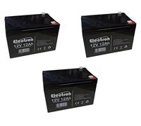 3 x Rechargeable Lead Battery 12 V 12 Ah for Electric Bikes 36 V 12 Ah