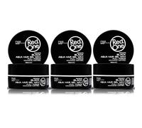 3 X RED ONE AQUA HAIR GEL WAX FULL FORCE MAXIMUM CONTROL 150ML (THREE TUBS)