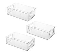 3 X Refrigerator Organizer Stackable Storage Box Container Drawer