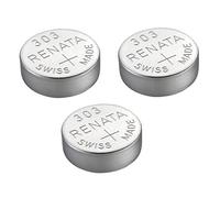 3 x Renata 303 Watch Battery Swiss Made Silver Oxide 1.5 v (SR44SW)