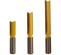 3 x Rennie Tool 1/2" Cut x 1/2" Shank x 32mm 50mm 76mm Long TCT Router Bits | Carbide Tipped 2 Flute Straight Router Kitchen Worktop Cutter Bit. Compatible With Makita Katsu Dewalt Trend Router Etc