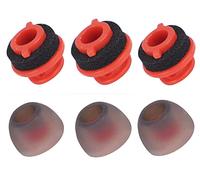 3 x Replacement Ear Pads for Plantronics Voyager 5200 Series Bluetooth Headset Headphones, Ultra Comfort Earplugs, Silicone In-Ear Eartips for Poly Voyager 5210 5220 Earplugs, Black (Mixed Size)