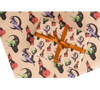 3 x Retro Pin-Up Witch Colourful design wrapping paper. A3 eco friendly thick quality gift wrap paper for Halloween, Christmas, Birthday & Valentine gifts