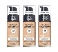 3 x Revlon Colorstay 24HRS Natural Finish For Normal Dry Skin SPF 20-110 Ivory