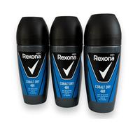 3 x Rexona men’s "Cobalt Dry" deo roll-on - 50 ml