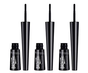 3 x RIMMEL Brow Shake Filling Powder 004 SOFT BLACK
