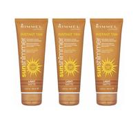 3 x Rimmel London Instant Tan Sun Shimmer Instant Tan - Light Matte 125ml
